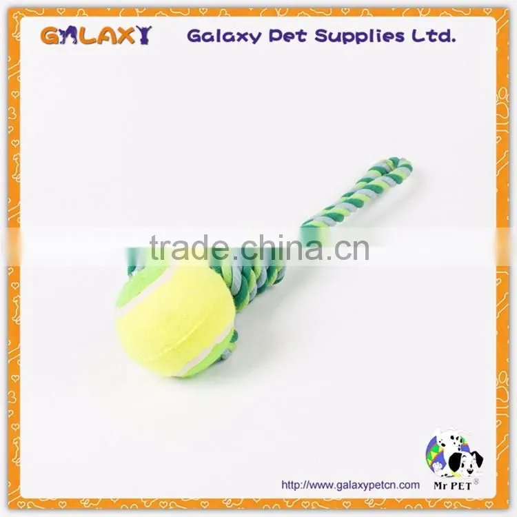 R34327 Pet Products Dog Toys Cotton Rope Chew Toys with Tennis Balls