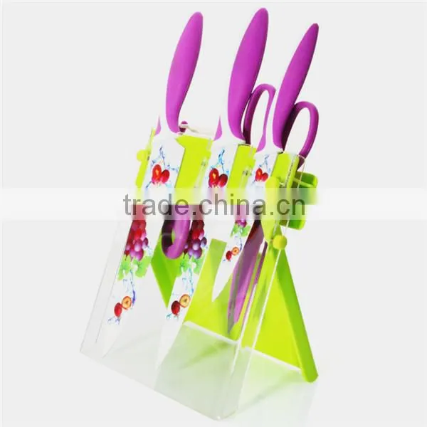 Promotional cheap price printed color 420 stainless steel knife
