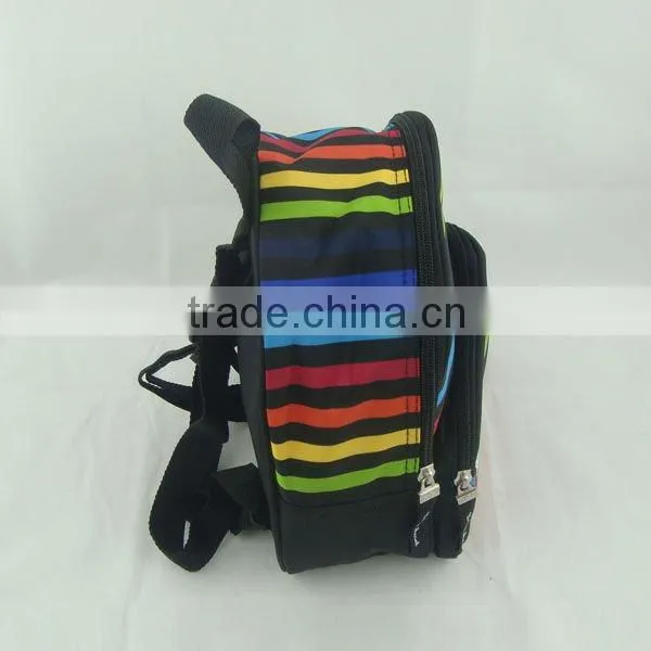 microfiber colors lines backpack school bag for kids