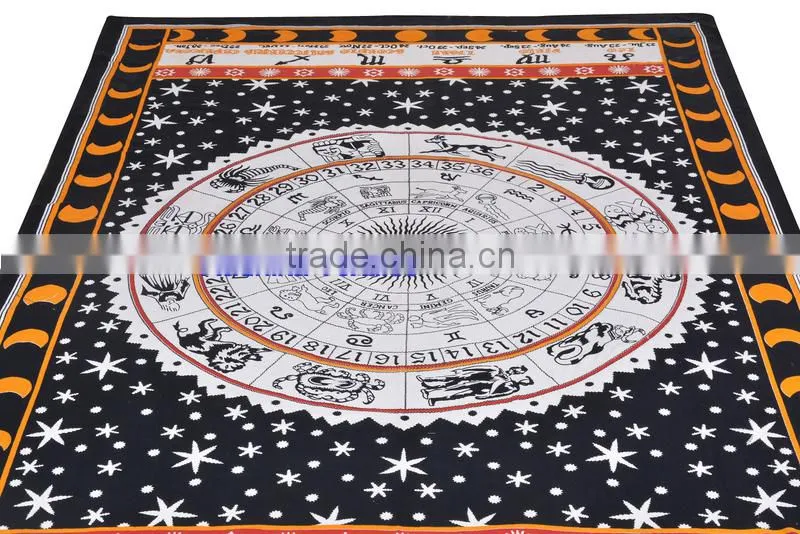 Colourful Printed Mandela Tapestry Wall Decor Throw Table Cover 100% Cotton Bedspread Indian Jaipur Manufacturer & Wholesaler