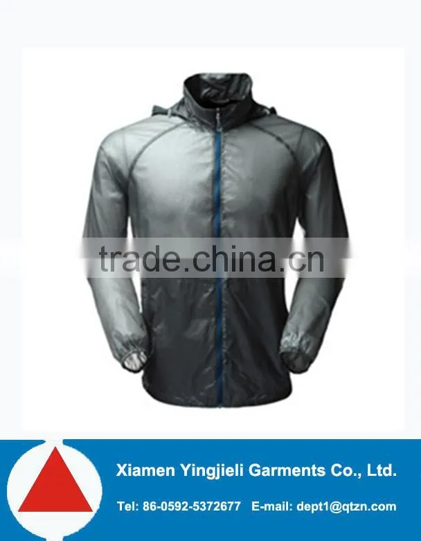 2015 adult lightweight packable hooded rain jacket wind jacket