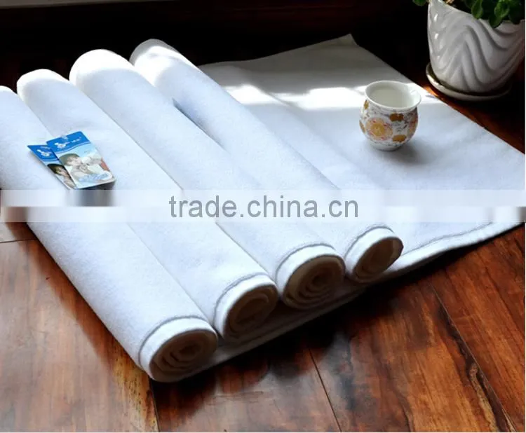 Rectangle Thickness Cotton Fabric Hotel Used White Custom Bath Mat
