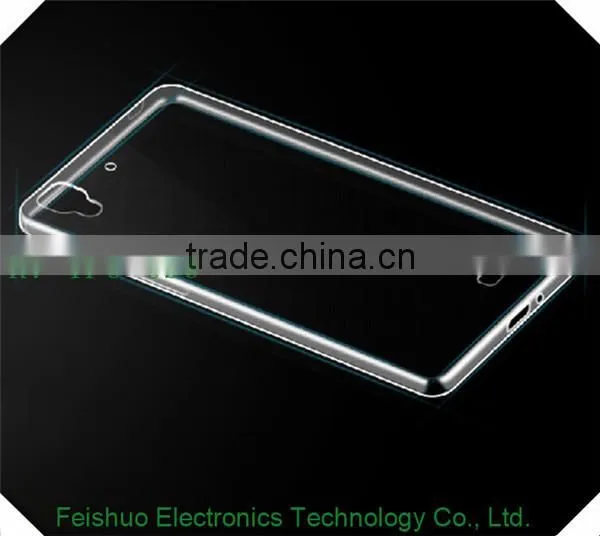 0.5mm Ultra Thin Transparent Crystal TPU Soft Case For OPPO R7