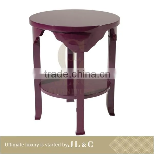 Luxury Piano Painting Purple Lacquer Wooden TeaTable High-end Furniture Manufacturer From China AT00-42 JL&C Furniture