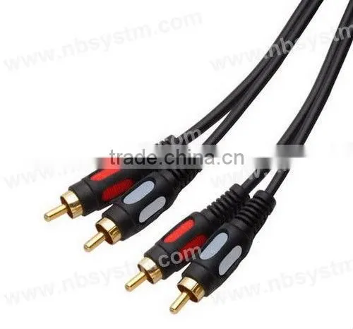 Moulded Digital Audio Cable 2xRCA Plug to 2xRCA Plug