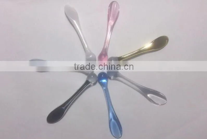 gold color acrylic plastic cosmetic spoon
