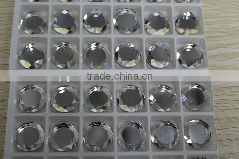 Flat back Highest quality sew-on crystal beads number 1021# Round shape Crystal color wonderful outlook