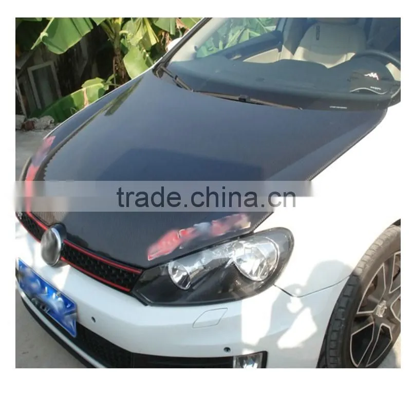carbon fiber hood cover glass fiber hood cover for VW golf6