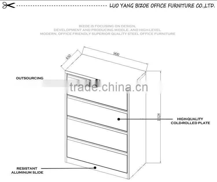 competitive price a4 4 drawer filing cabinets