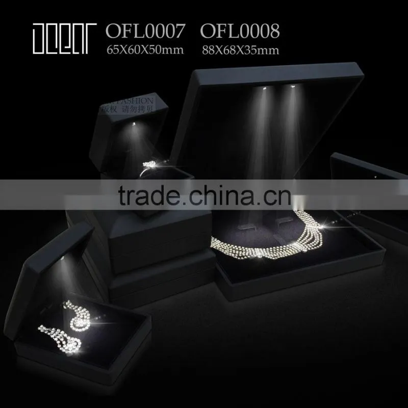 2015 new design solid wooden ring necklace earring box set