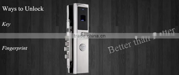 China Security Biometric Card Digital Finger Door Lock 2016