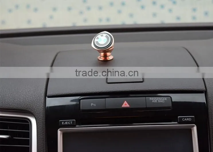 wholesale cell phone accessory aluminum magnetic car phone holder with 2 metal plate