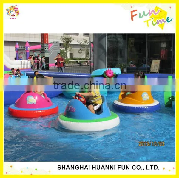 Colorful animals style kids water boat, electric bumper boat