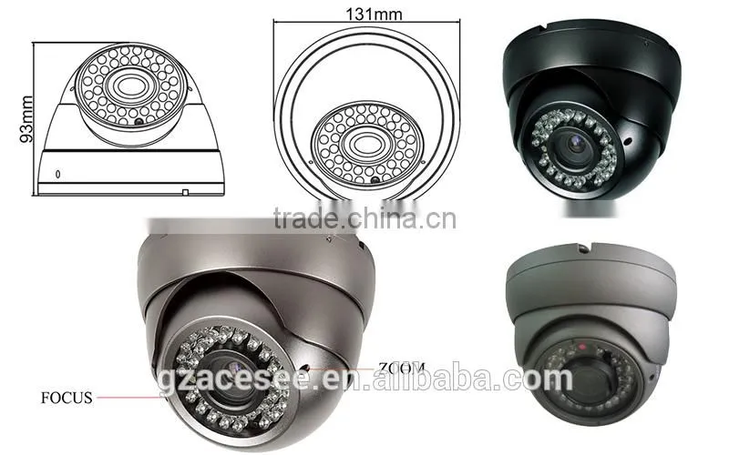 ACESEE best seller 2.8-12mm varifocal auto zoom lens ir dome 960P AHD CCTV Camera