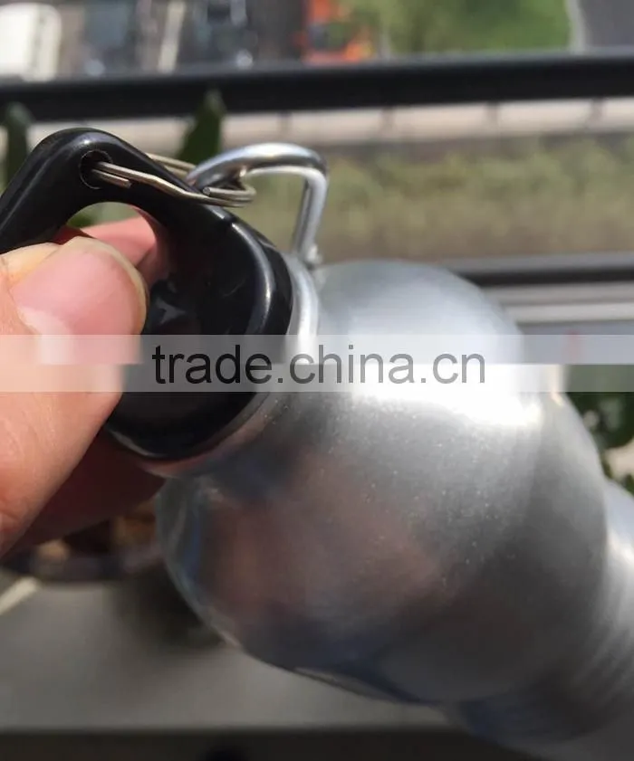 Small-bore aluminum sports water bottle