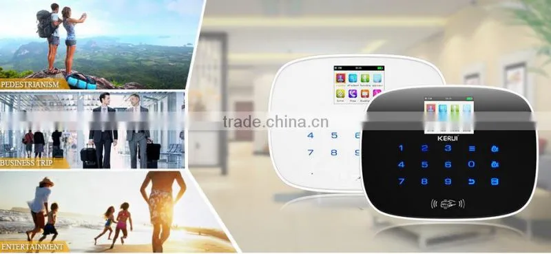 Wireless Touch RFID Color display wireless gsm alarm system with Android and IOS App