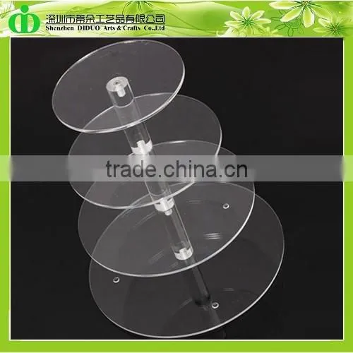 DDC-0271 Trade Assurance 4-Tier Clear Acrylic Wedding Cake Stand