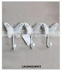 vintage white wooden key hooks