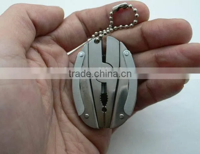 OEM mini folding multi-Function knife pliers keychain gift UD06043