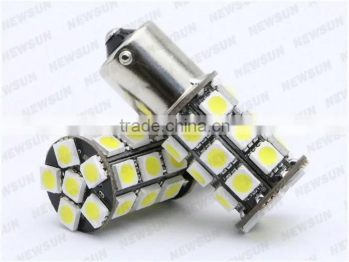 New car 2 X xenon white 1156 BA15S 27SMD car Leds light 5050 canbus auto turn signal reverse light Interior Packing Car Styling