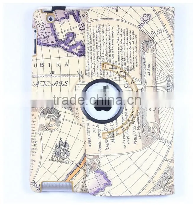 for ipad leather case custom Christmas printed design tablet cover case