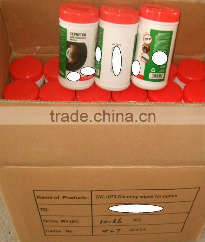 to Euro 100pc/canister optical lens wipe