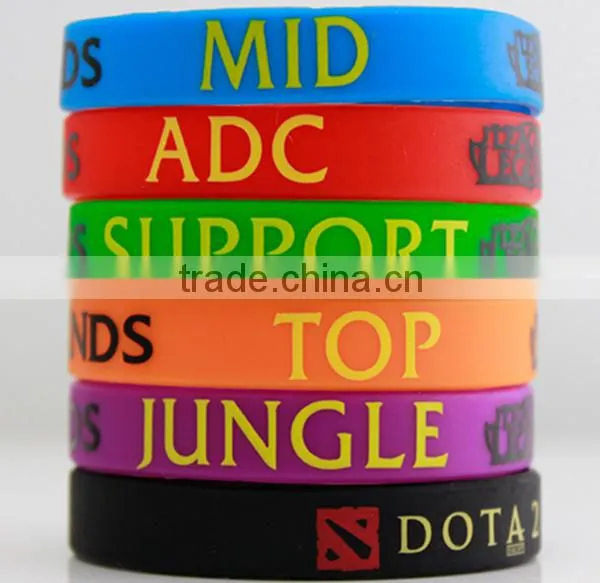 Silicone Bracelet With Silk Screen Printing Logo For Sales