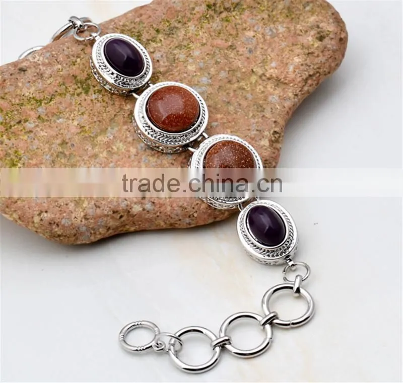 Daihe natural colorful gemstone bracelet in 2016