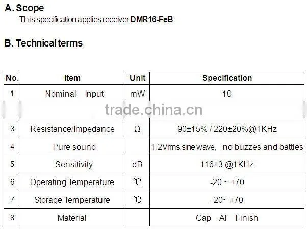 hearing aid earphone