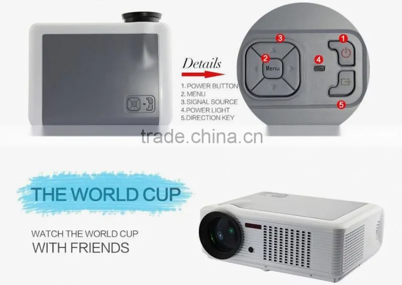 Factory price! Video projector 3D projector with 1800 Lumens for home entertainment