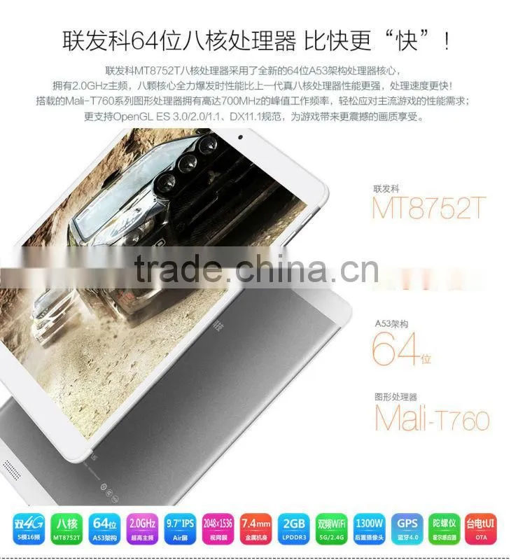 HOT!!! 9.7 Inch Retina 2048x1536 Android 4.4.4 MTK MT8752T Octa core 2GB RAM 32GB ROM 13.0MP 4G LTE Teclast T98 Tablet PC