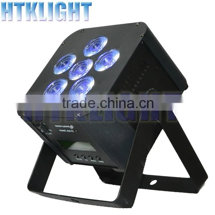 6*18w 6in1 rgbwa uv battery powered wireless dmx led lights