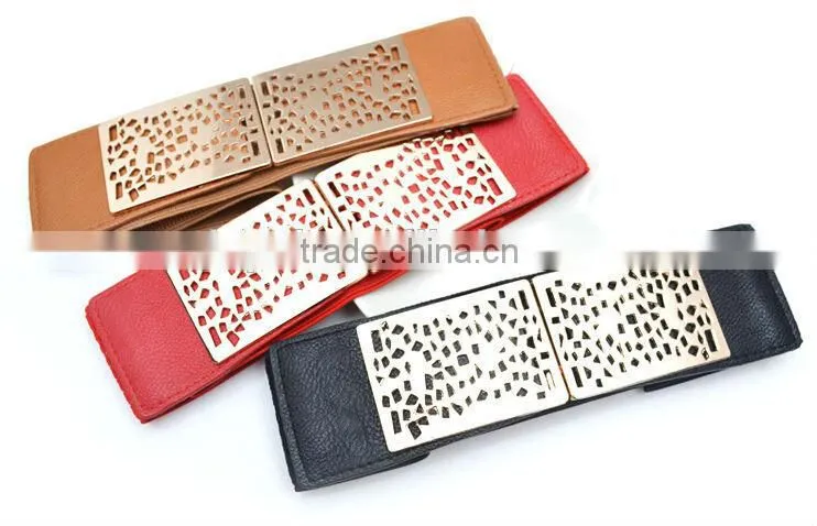 sexy wide waist belt gold metal waist belt for lady