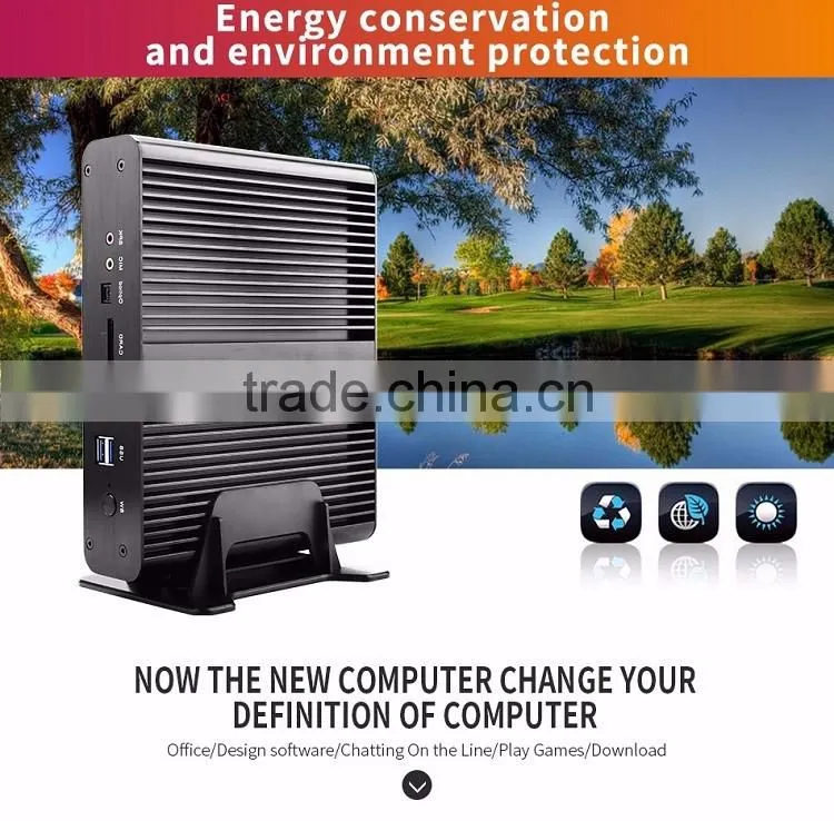 Partaker Fanless B2 Battery Powerful Business Mini PC with 4th 5th Gen Intel Core I7 4500u 5500u 4650u Processor