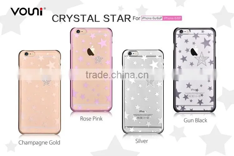 Hot Selling Electroplating Star LOGO Back Case Cover For Iphone 6 6S 6 Plus 6S Plus