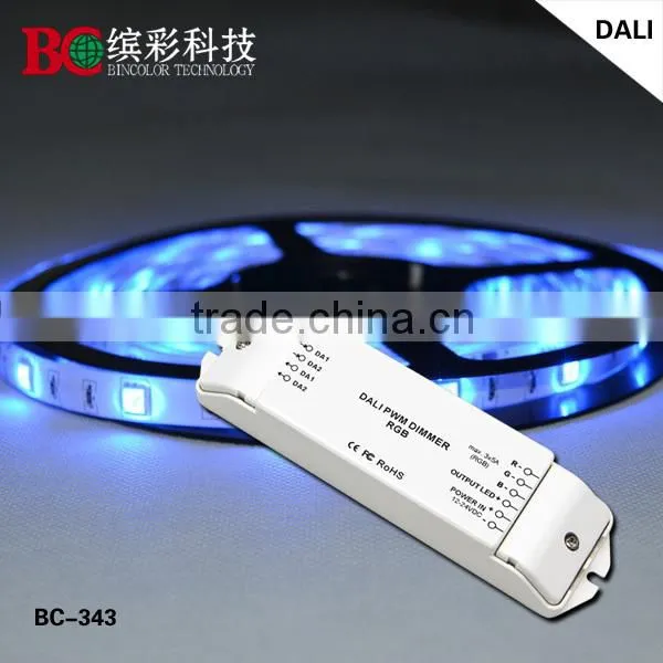 BC-343 12v-24v 3 channels led dali dimming driver rgb led dali driver