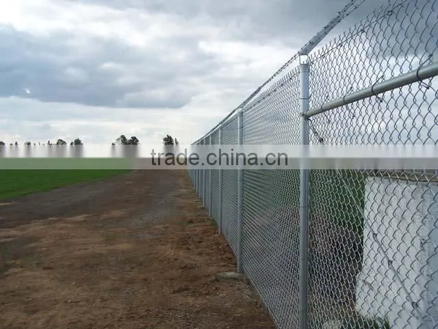 Galvanized chain link fence