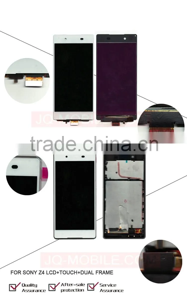 Hot sale products in china market mobile lcd screen for sony z4 fullset with frame