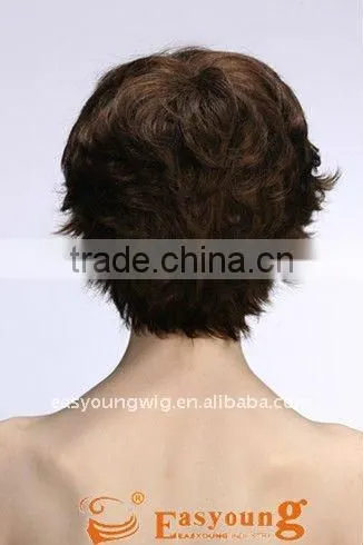 New short women's synthetic lace wig for mum, mother wigs
