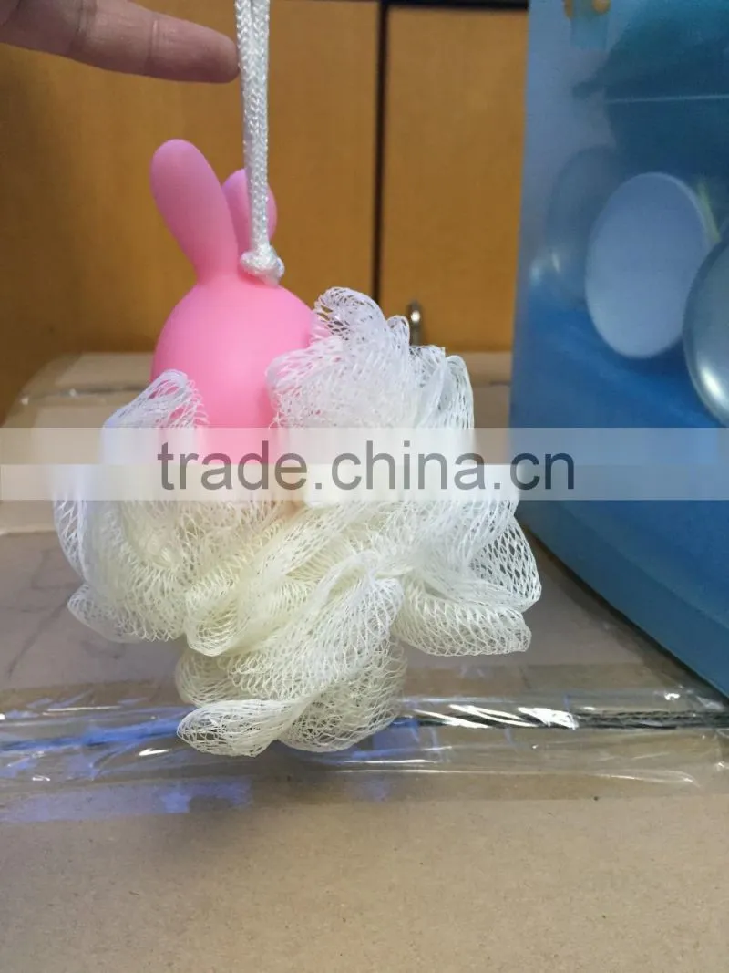Rabbit Bath Sponge,Animal Bath Toys,Rabbit Head Sponge Lily