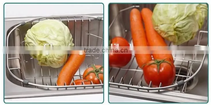 2014 China Manufacture Eco-friendly Kitchen Metal Sink Basket