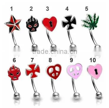 Colourful 316 stainless steel piercing rings segment piercing rings nose/lip piercings