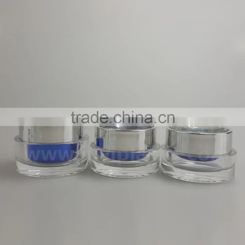 Acrylic plastic type and skin care cream use double wall lotion pump cosmeitc bottles