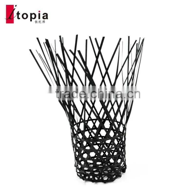 Best sell black round bamboo packaging basket
