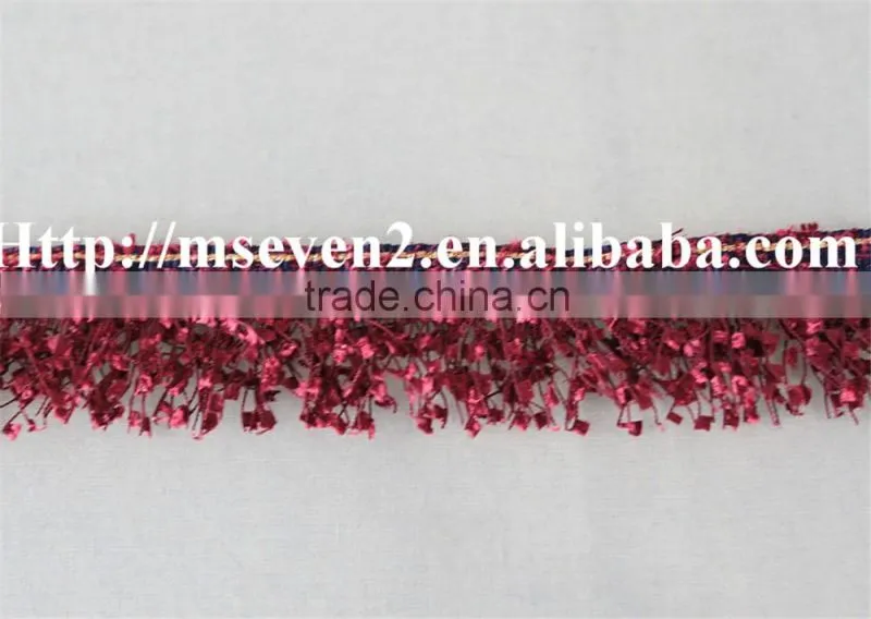fashion color tassel fringe lace trim polyester tassel fabric embroidery lace