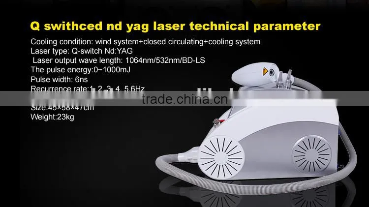 Newest nd yag laser Laser Beauty Equipment tattoo removal portable q-switch nd yag