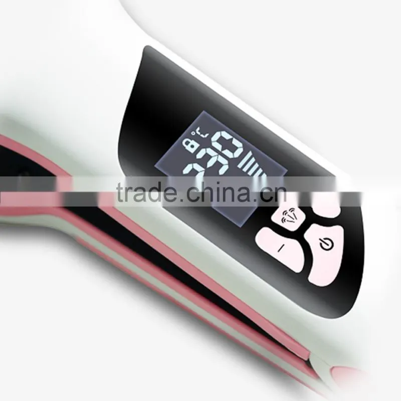 Electric Smart Steam Automatic LCD Temperature Control Brush Hair Straightener
