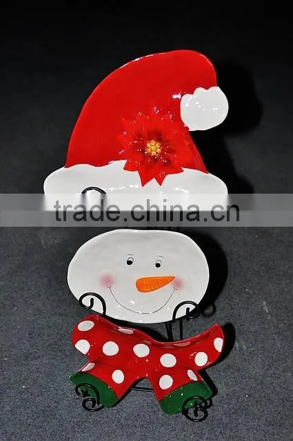 Christmas Decor Plates With Lovely Printing