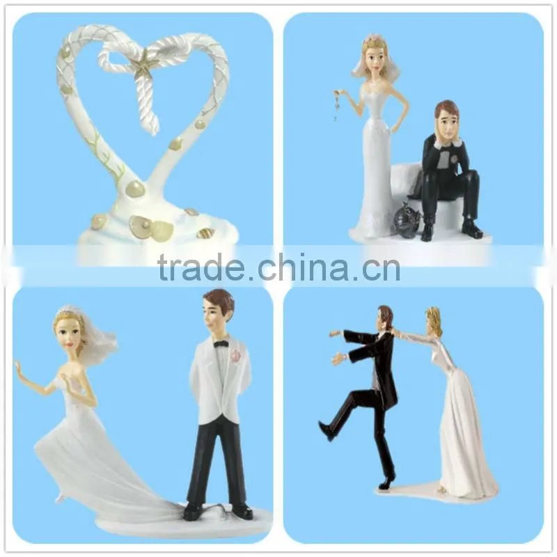 Artwedding Resin Bride and Groom on the Moon Wedding Cake Topper Ornament New