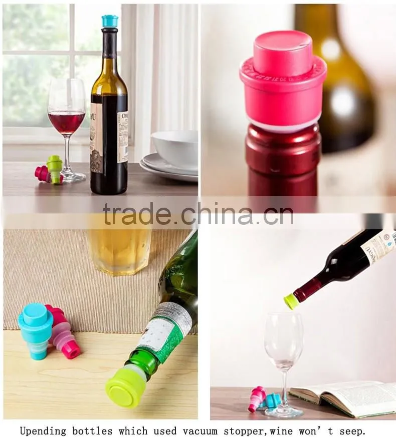 hot sale plastic christmas wine stopper, bottle stopper, vacuum wine stopper